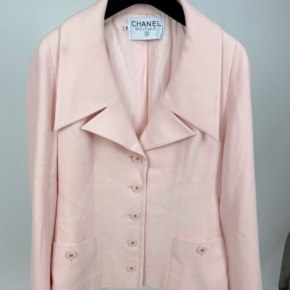 Chanel 90’s Baby Pink Wool Jacket